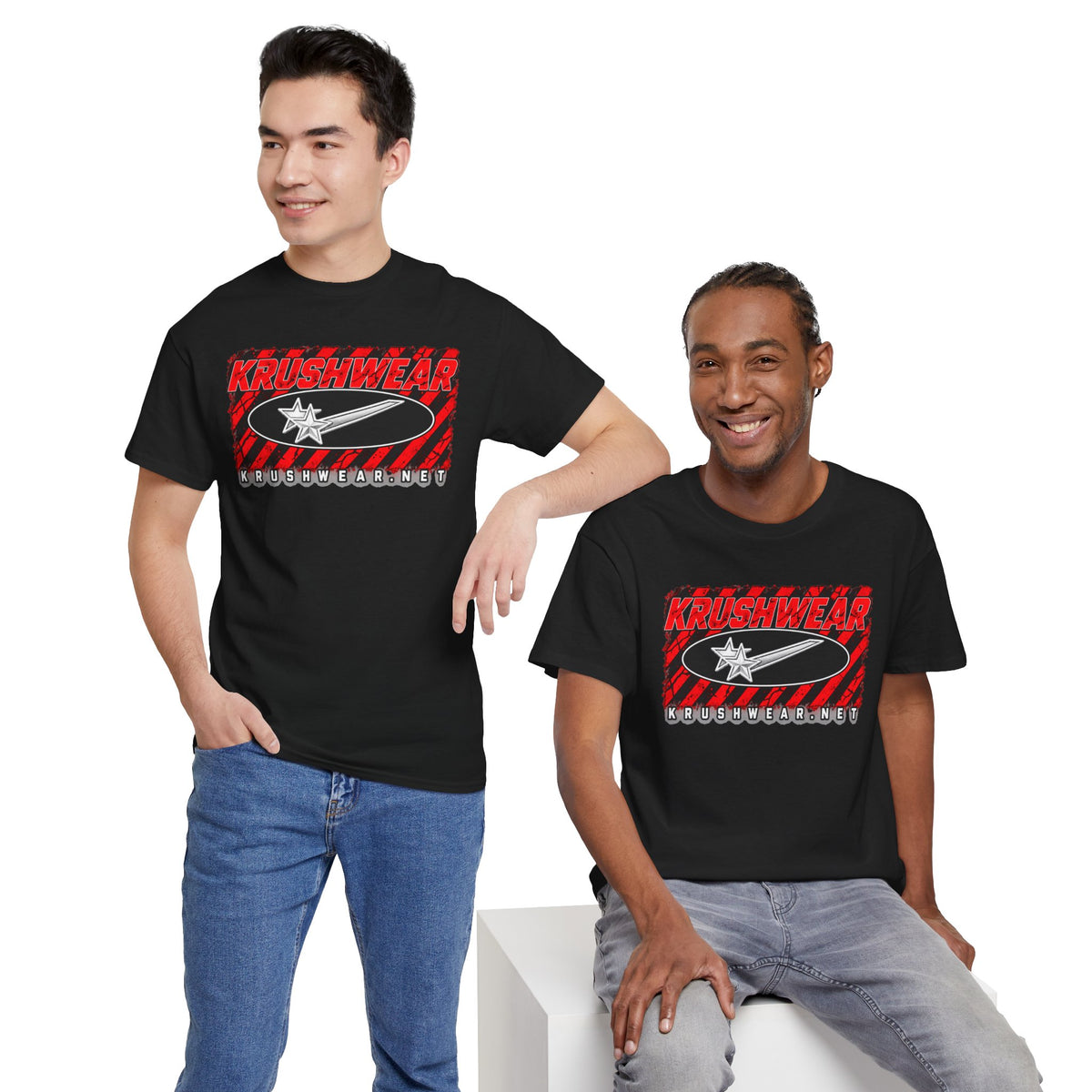 Krushwear Red & Black Graphic Shirt