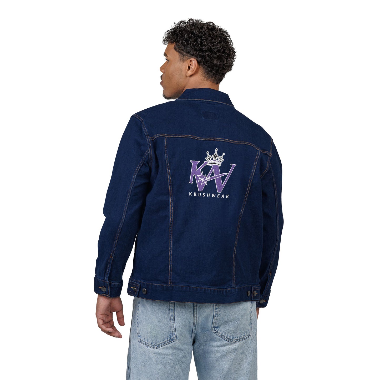 Krushwear Embroidered  Denim Crown Jacket