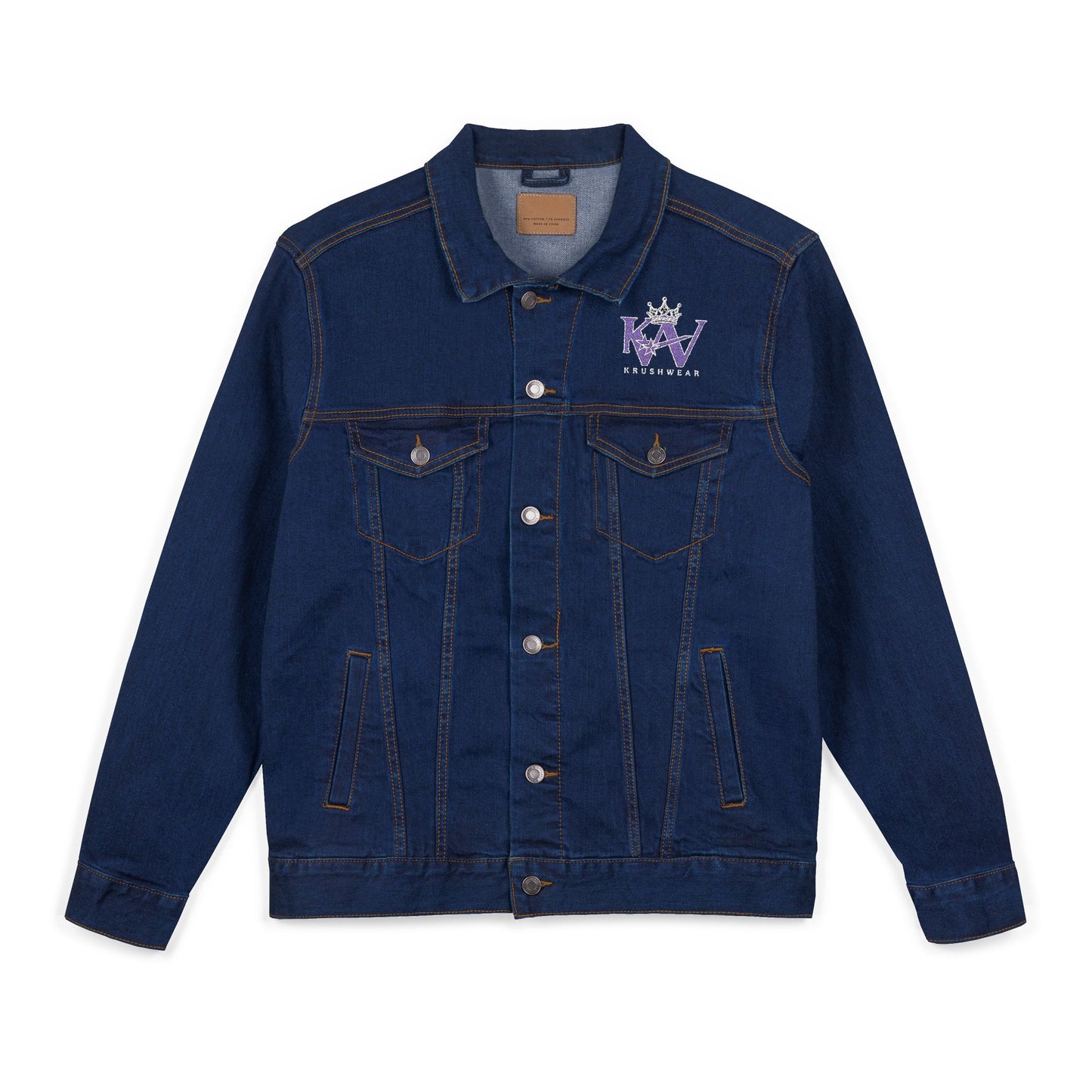 Krushwear Embroidered  Denim Crown Jacket