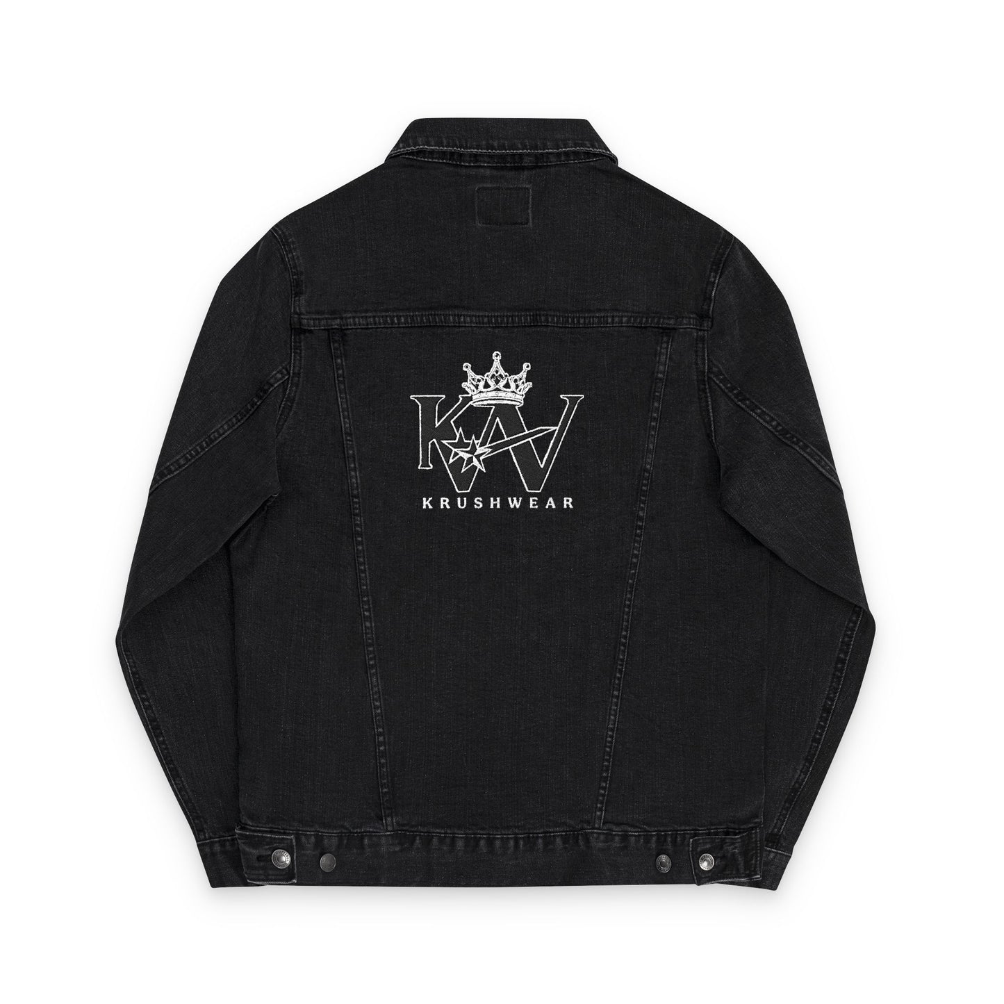 Krushwear Crown Embroidered Denim Jacket
