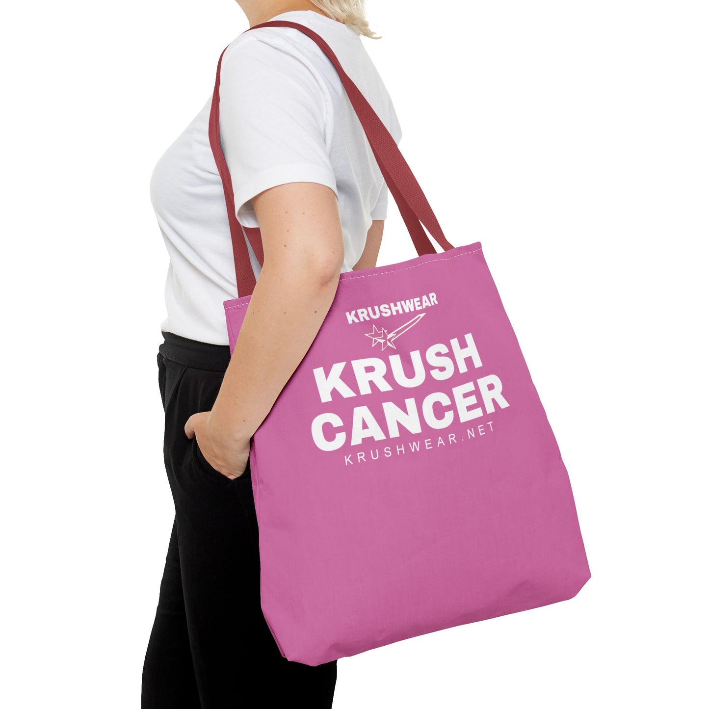 Krushwear Krush Cancer Pink Tote Bag