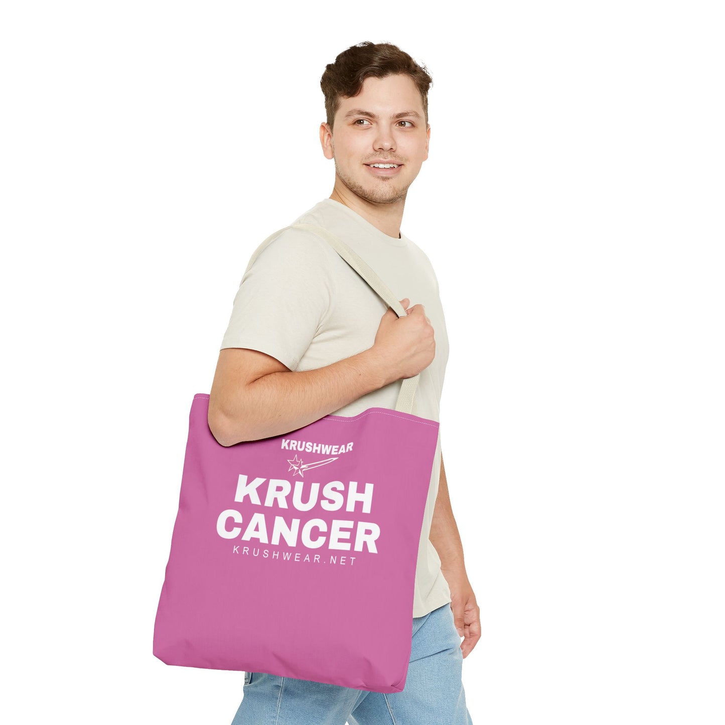 Krushwear Krush Cancer Pink Tote Bag