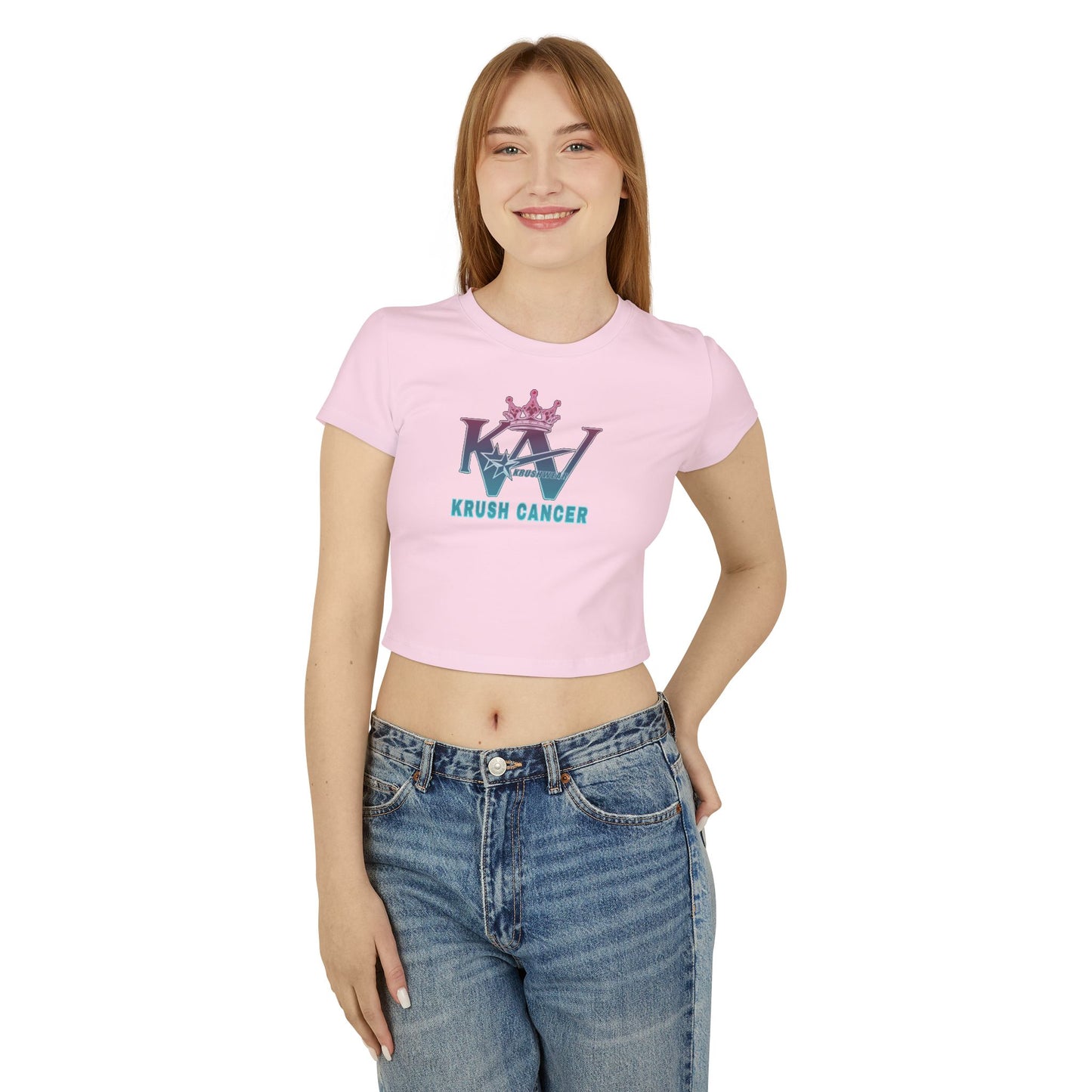 Krushwear KRUSH Cancer Women's Crop Top Baby Tee
