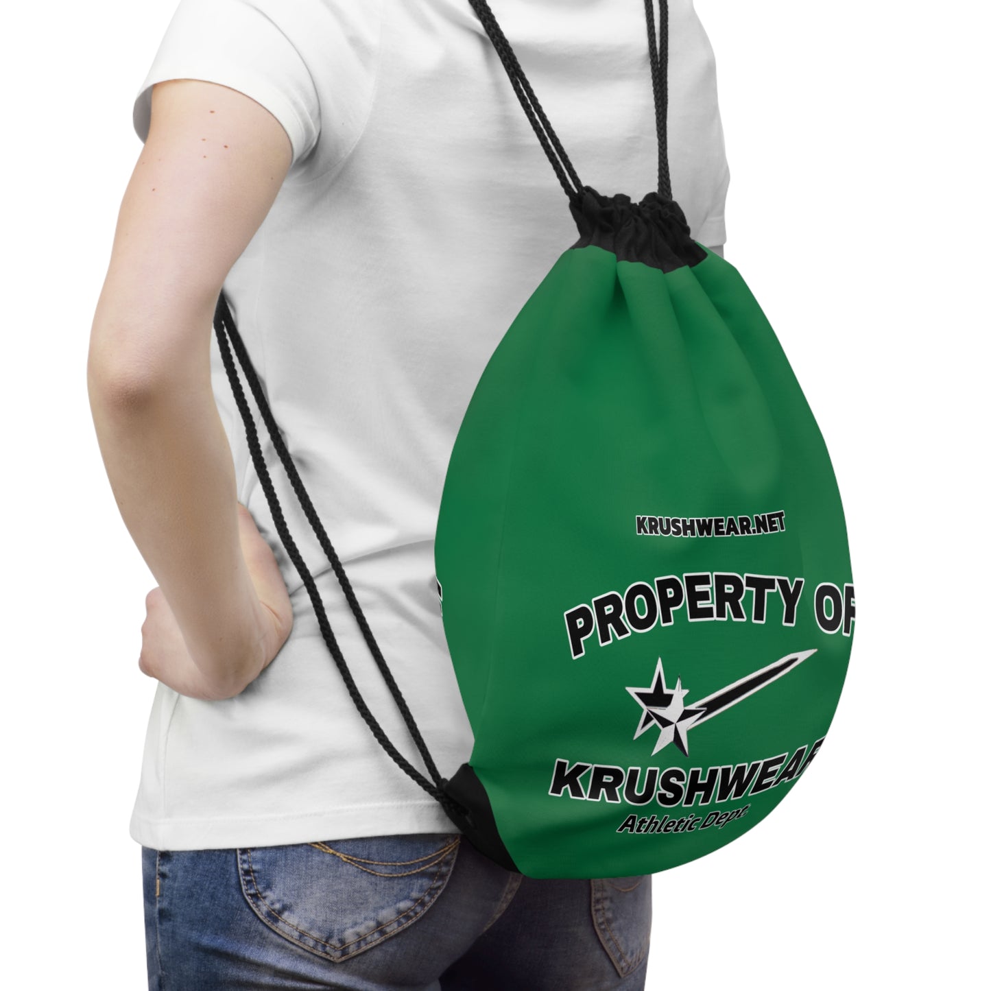 Property of Krushwear Athletic Drawstring Bag