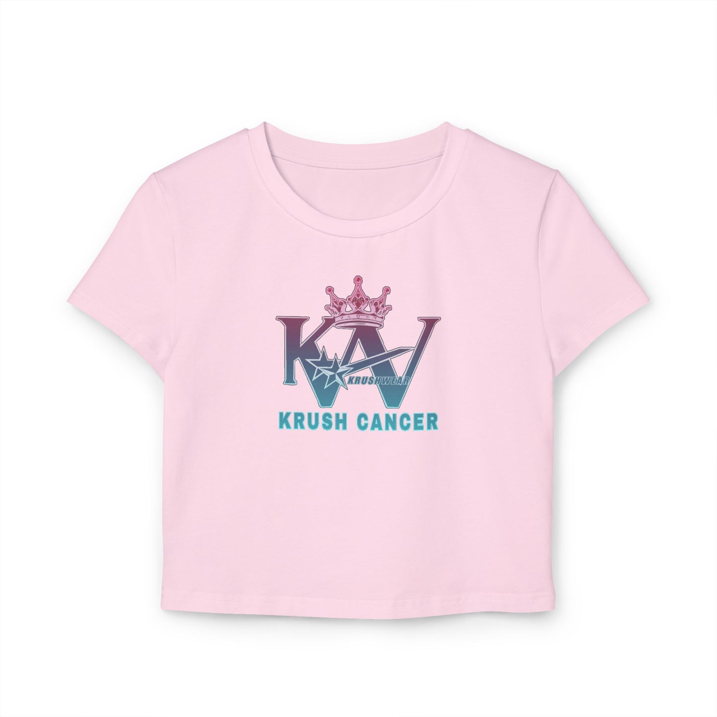 Krushwear KRUSH Cancer Women's Crop Top Baby Tee
