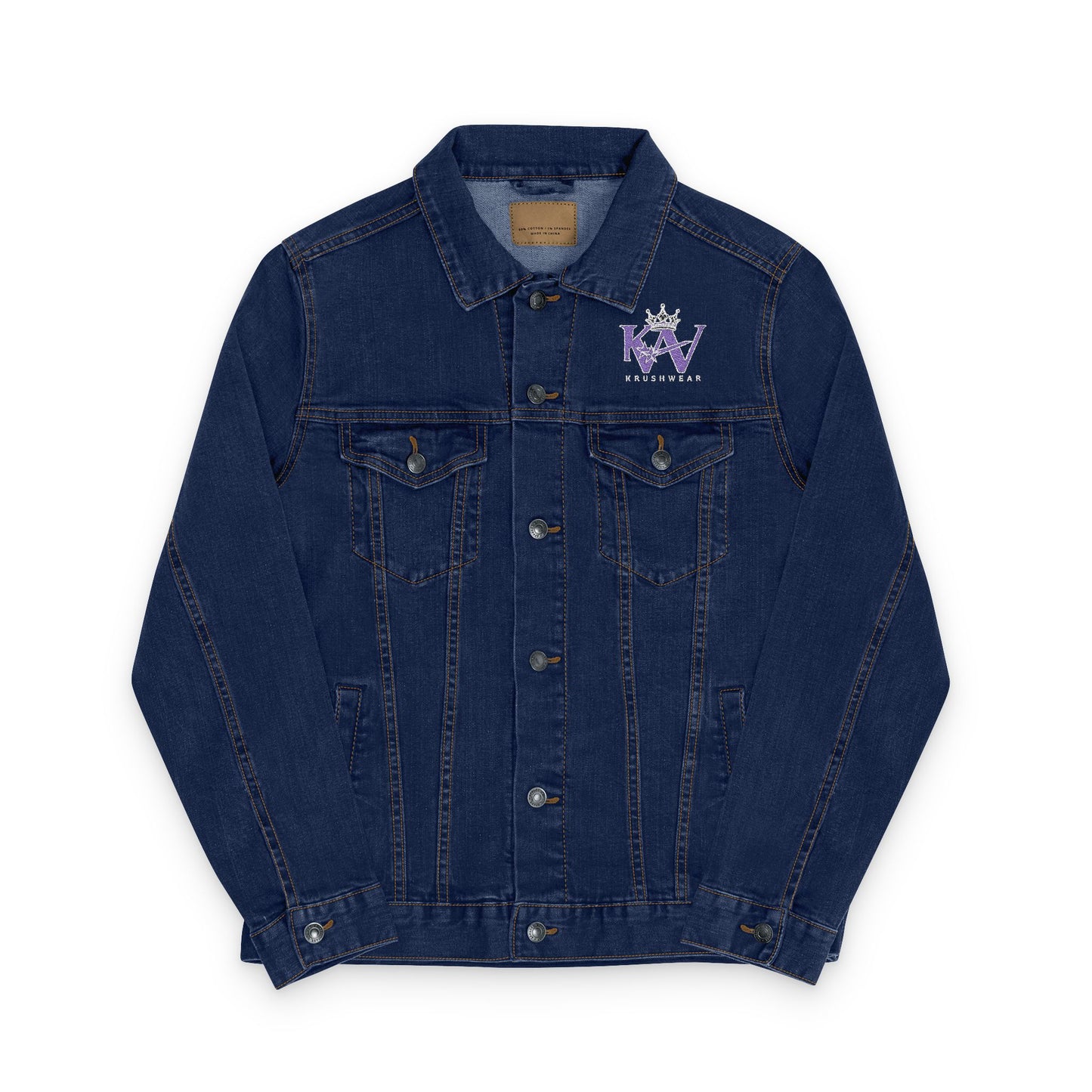 Krushwear Embroidered  Denim Crown Jacket