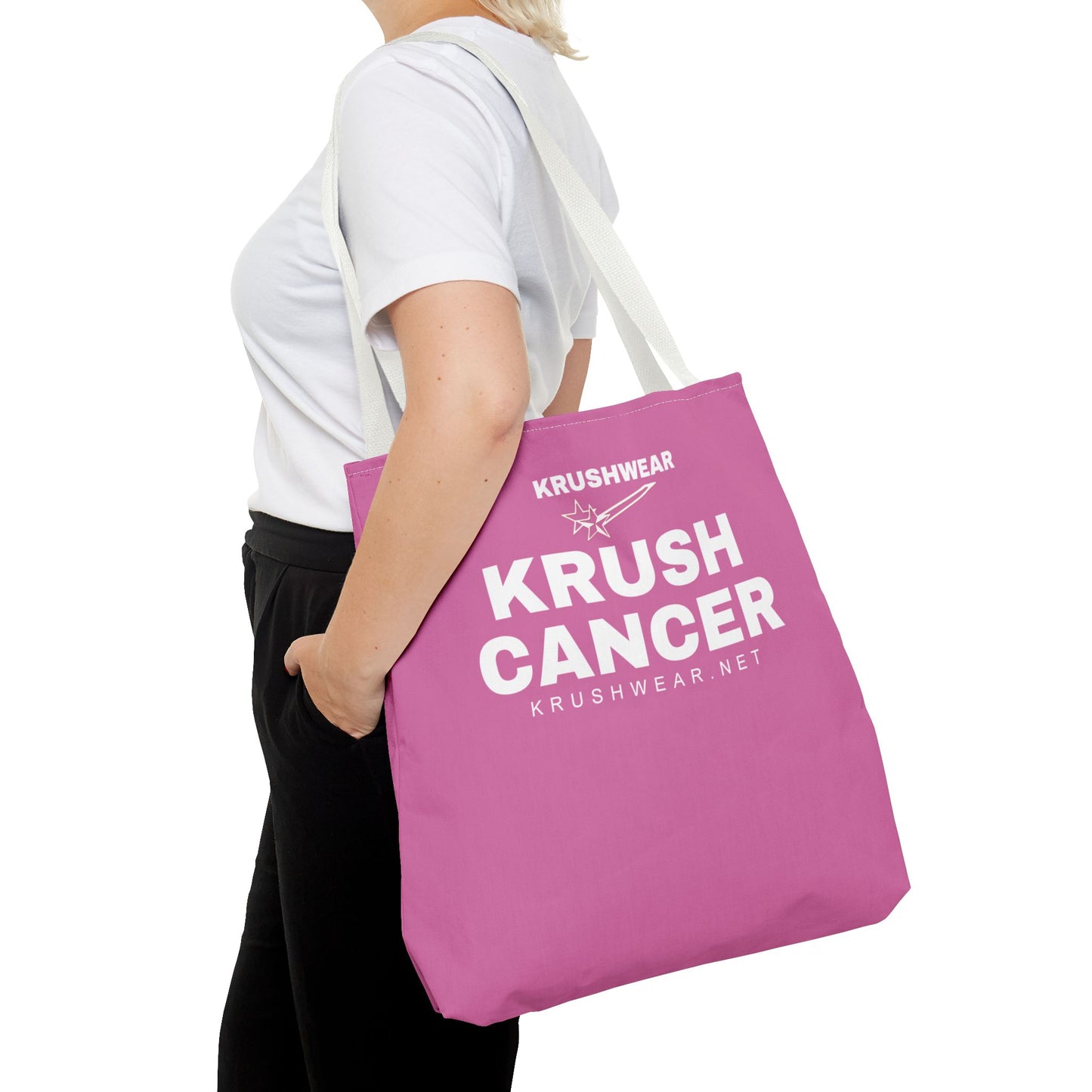 Krushwear Krush Cancer Pink Tote Bag