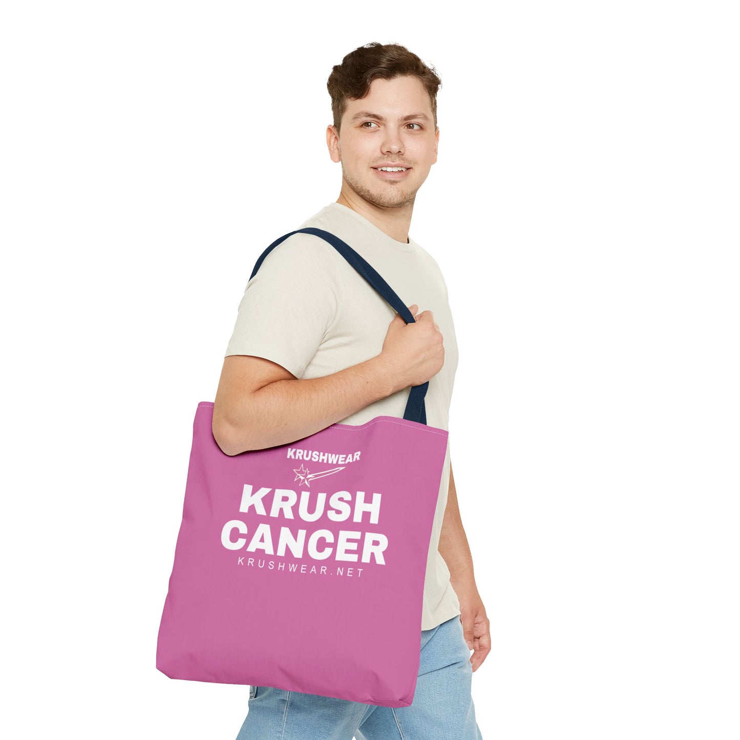 Krushwear Krush Cancer Pink Tote Bag