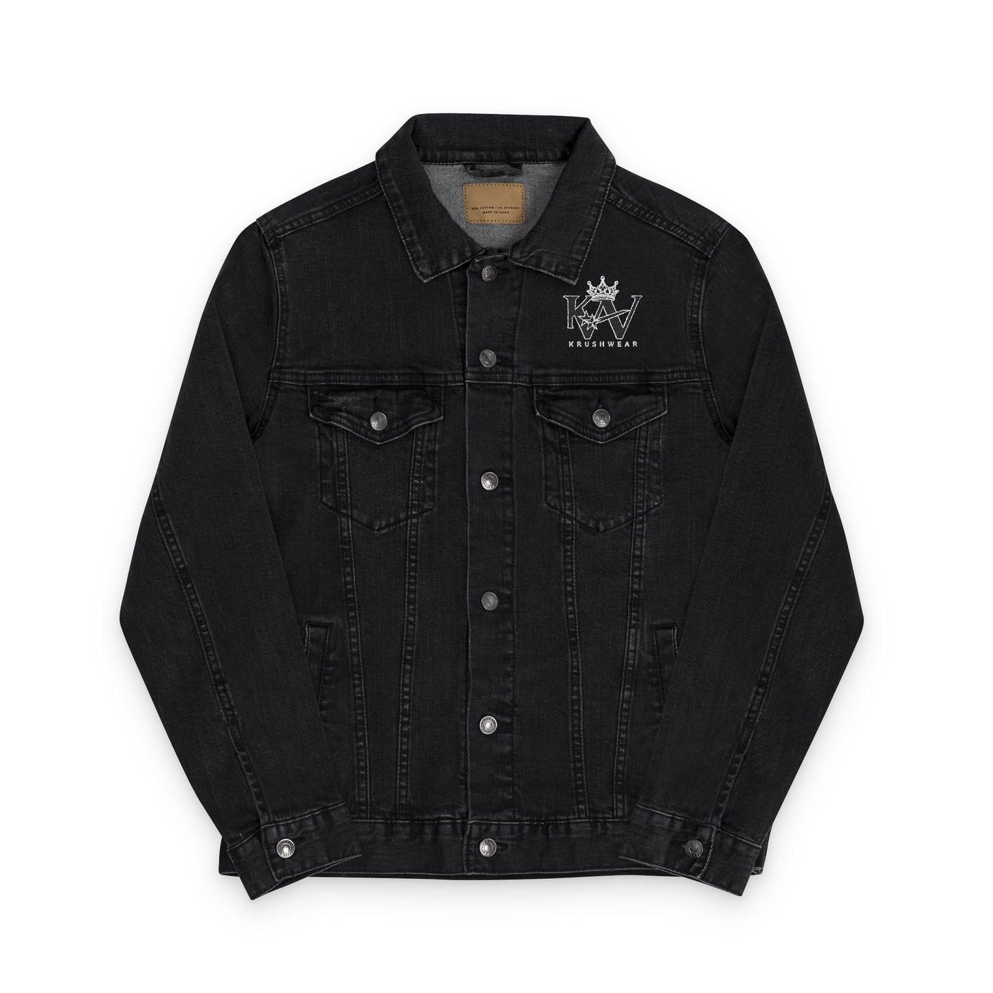 Krushwear Crown Embroidered Denim Jacket
