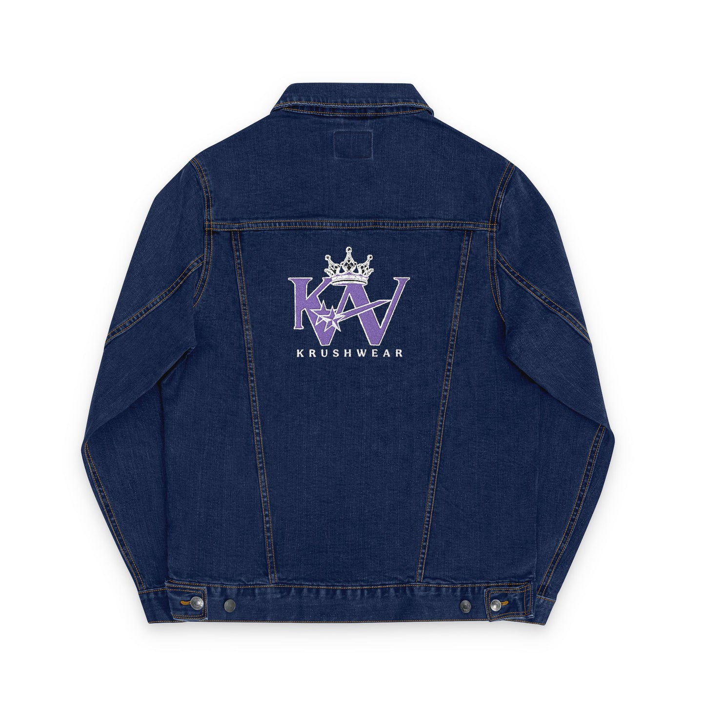 Krushwear Embroidered  Denim Crown Jacket
