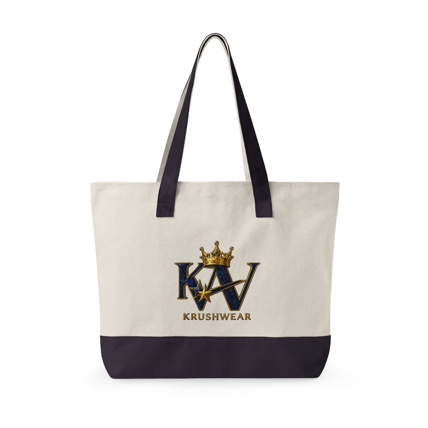 KRUSHWEAR Crown Logo Canvas Zippered Shopper