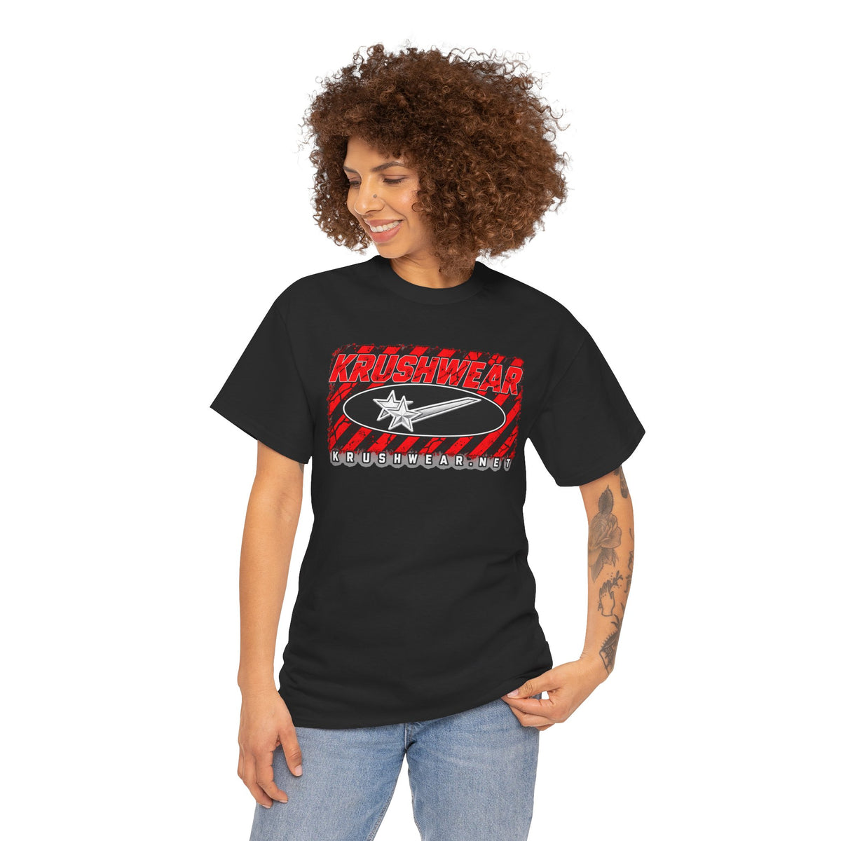 Krushwear  Red & Black Graphic Shirt