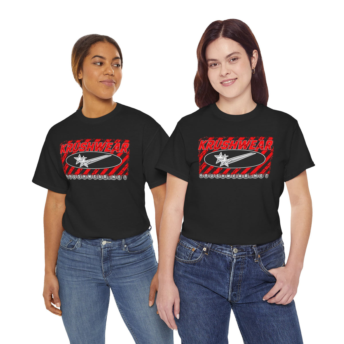 Krushwear  Red & Black Graphic Shirt