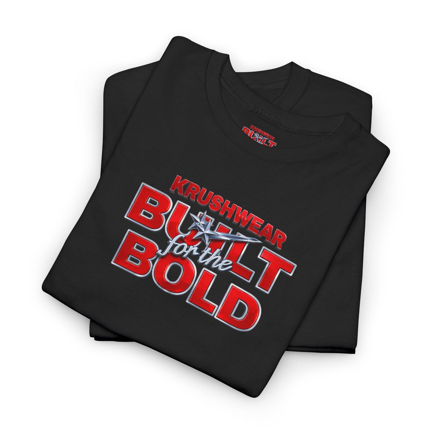 Built Bold T-Shirt — Retro Green & Orange Graphic Tee