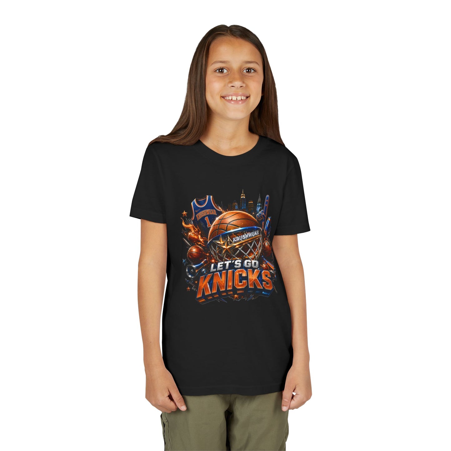 Youth Krushwear Let’s Go Knicks Basketball Tee
