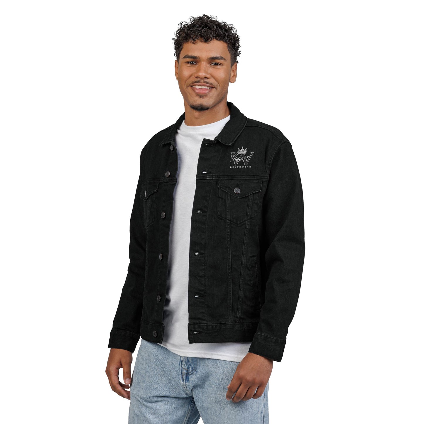 Krushwear Crown Embroidered Denim Jacket
