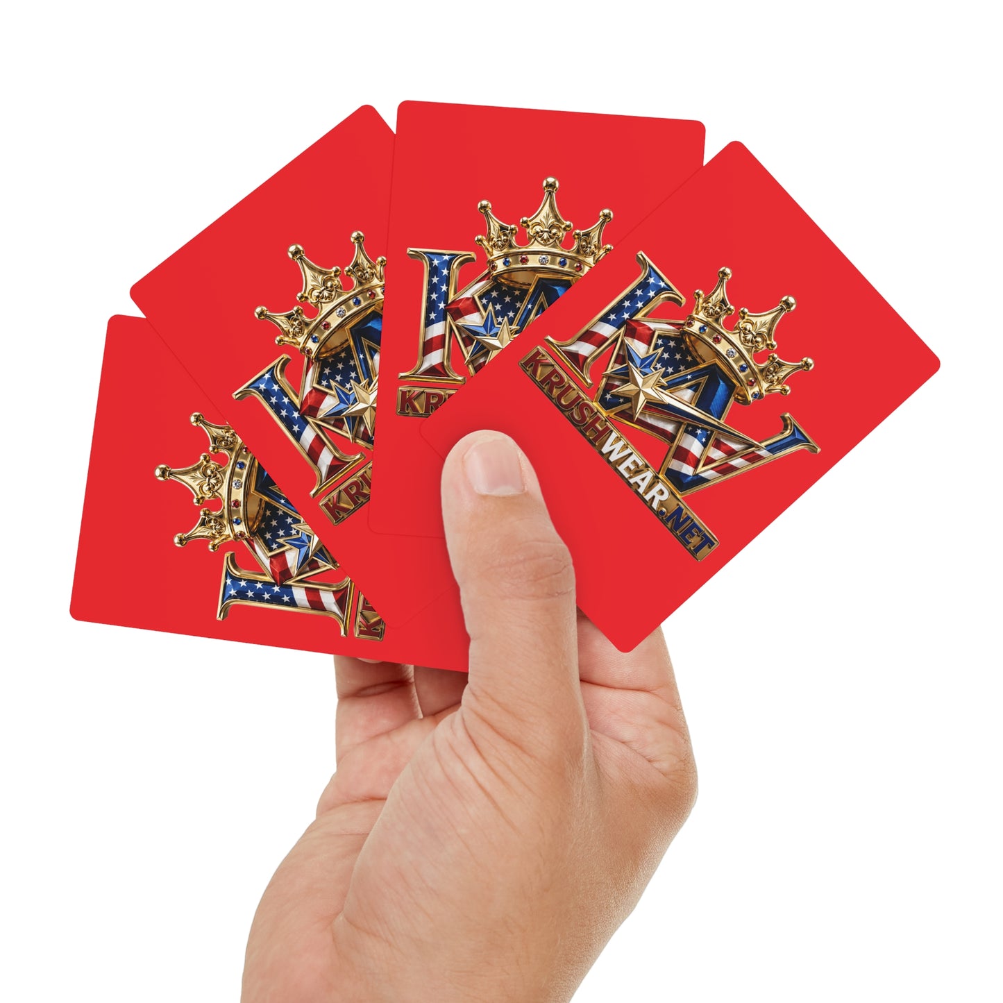 Crown Patriotic KRUSHWEAR.NET playing cards