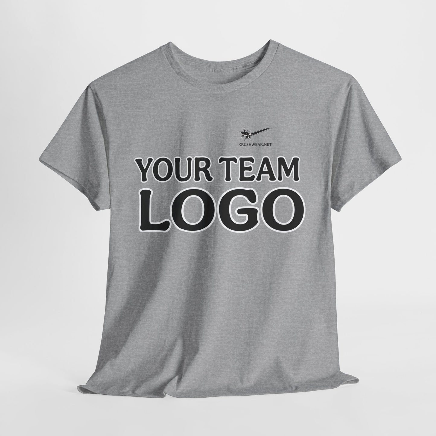 Custom Team Logo T-Shirt, Unisex Heavy Cotton Tee for Sports, Gifts, Events, Family Reunions, Team Spirit