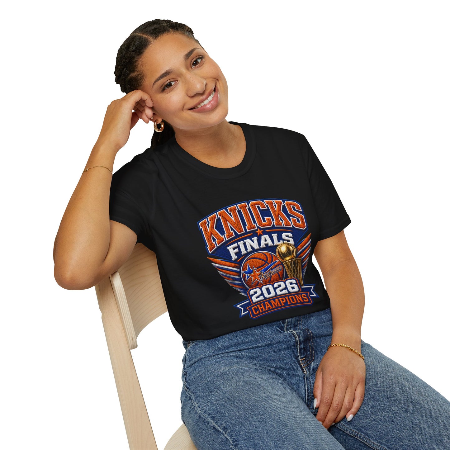 Krushwear Knicks Champions Tee (Printed Embroidered Look)