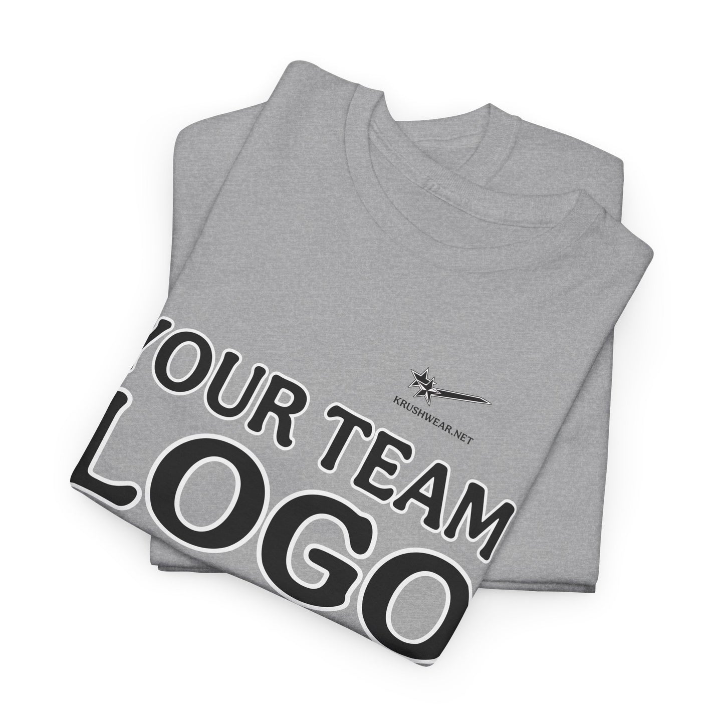 Custom Team Logo T-Shirt, Unisex Heavy Cotton Tee for Sports, Gifts, Events, Family Reunions, Team Spirit
