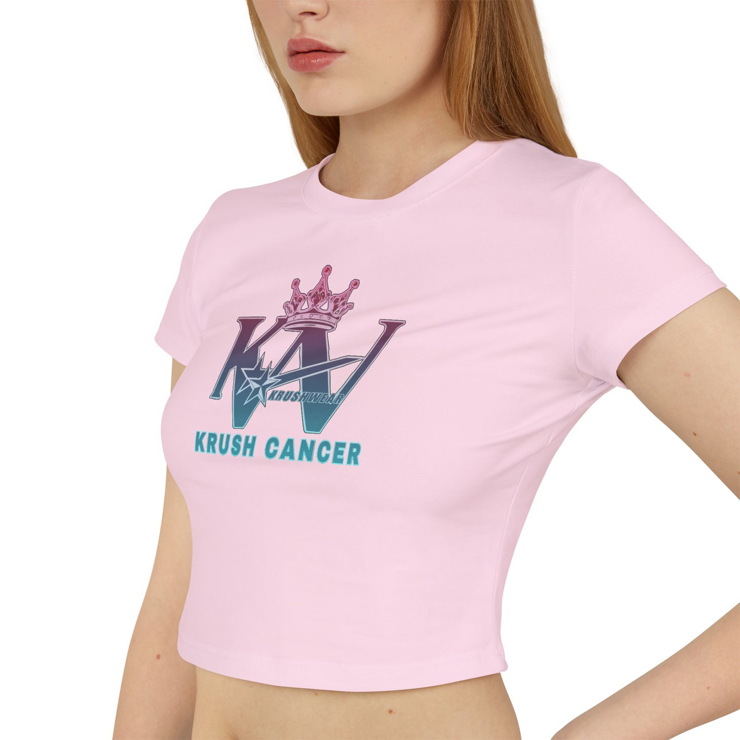 Krushwear KRUSH Cancer Women's Crop Top Baby Tee