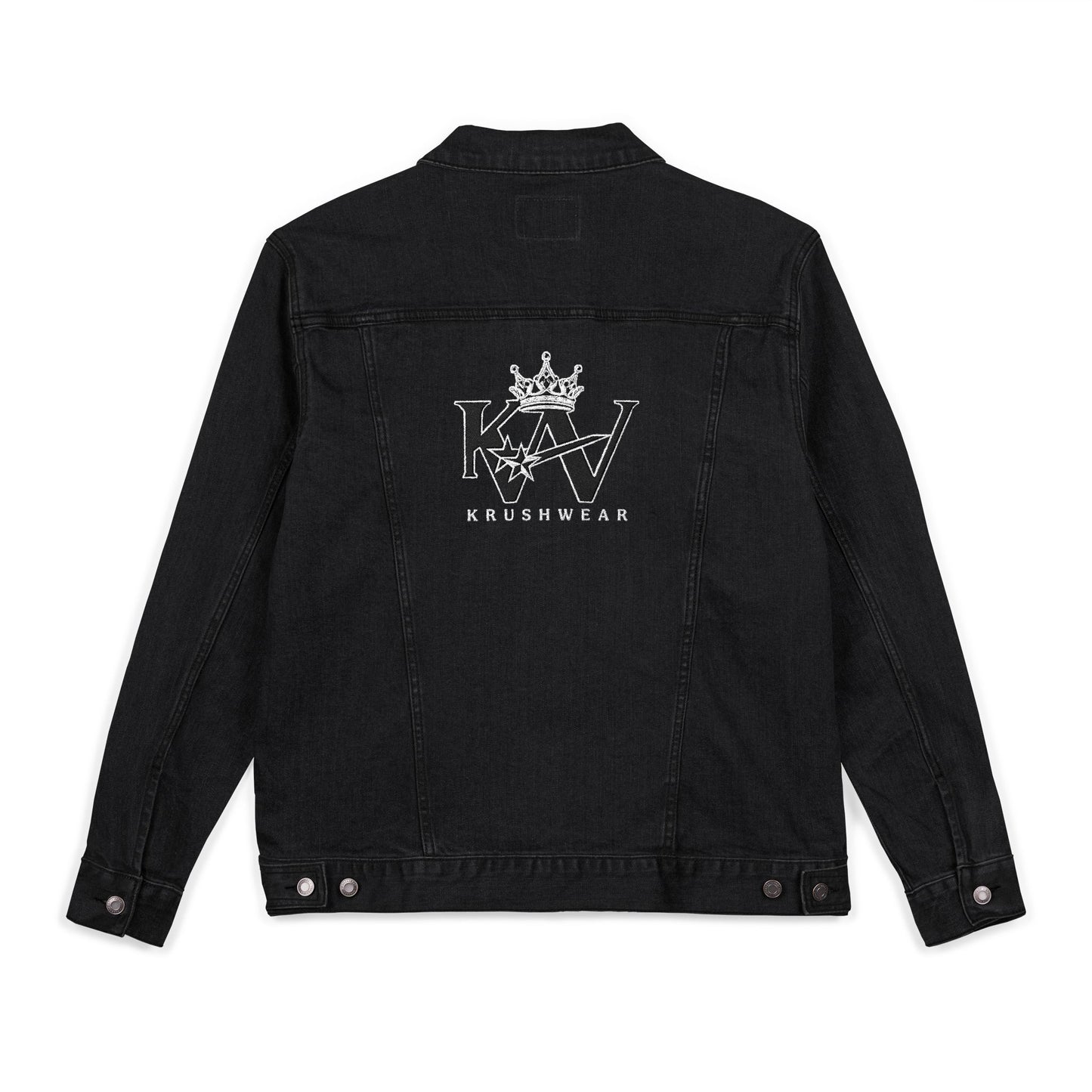 Krushwear Crown Embroidered Denim Jacket