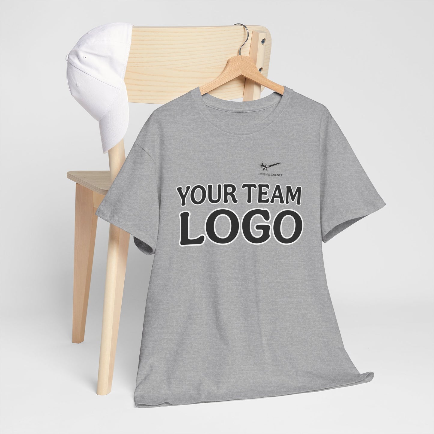 Custom Team Logo T-Shirt, Unisex Heavy Cotton Tee for Sports, Gifts, Events, Family Reunions, Team Spirit
