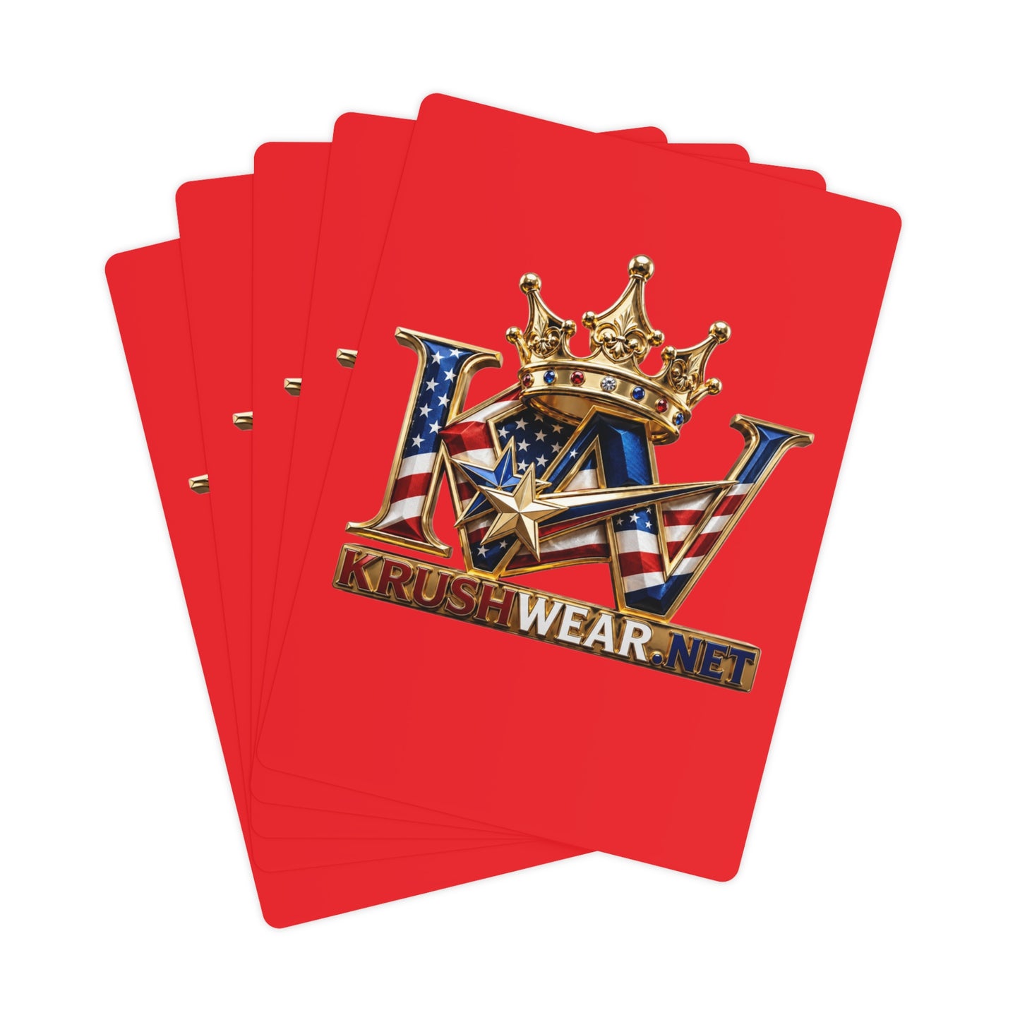Crown Patriotic KRUSHWEAR.NET playing cards