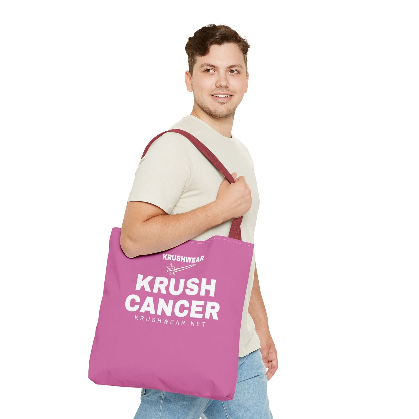 Krushwear Krush Cancer Pink Tote Bag
