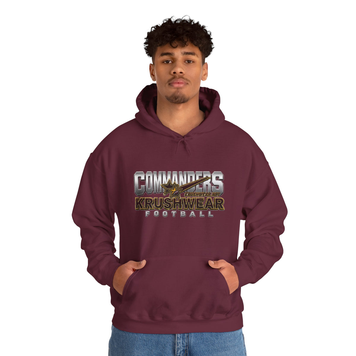 Krushwear Commanders Football Hoodie