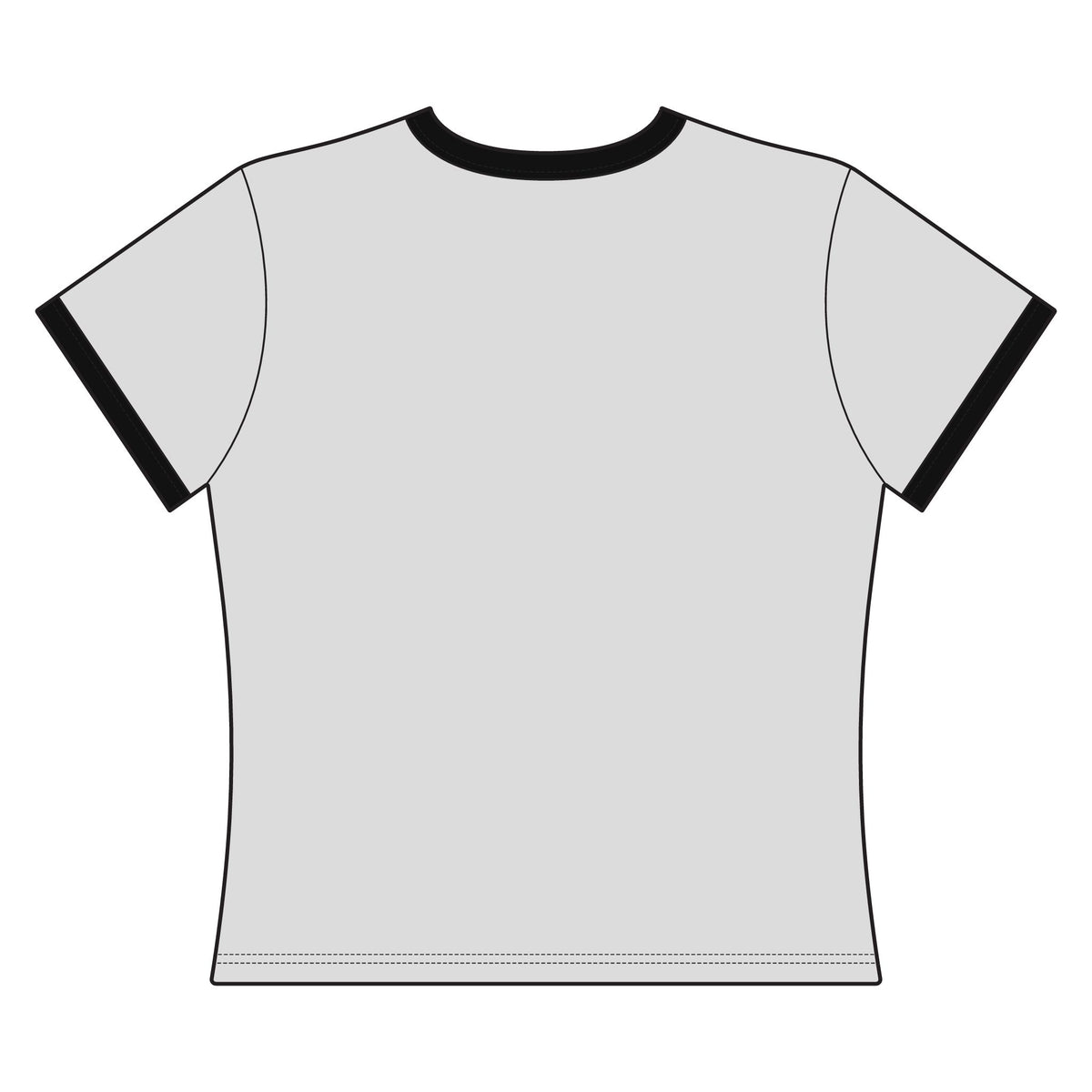 Krushwear Women's Ringer Tee – Retro Star Logo Crop Top