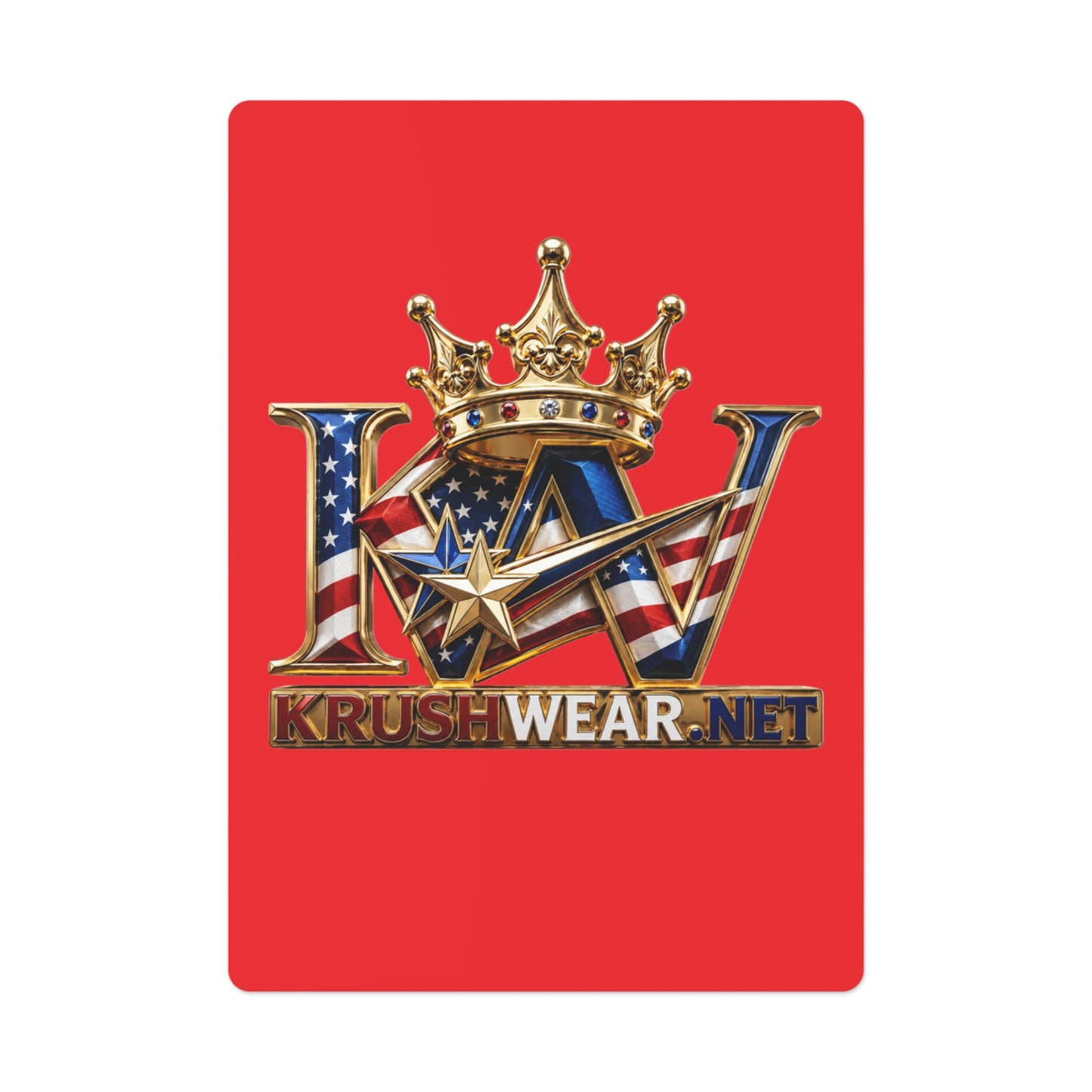 Crown Patriotic KRUSHWEAR.NET playing cards