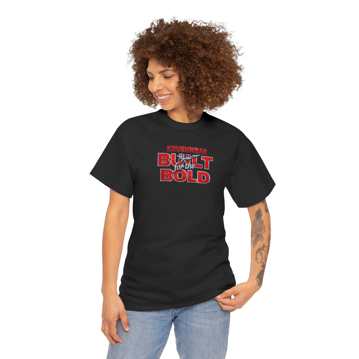 Built Bold T-Shirt — Retro Green & Orange Graphic Tee