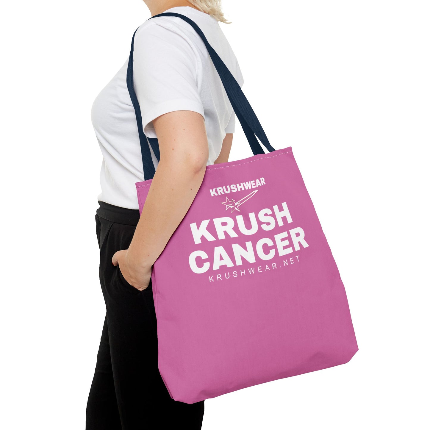 Krushwear Krush Cancer Pink Tote Bag
