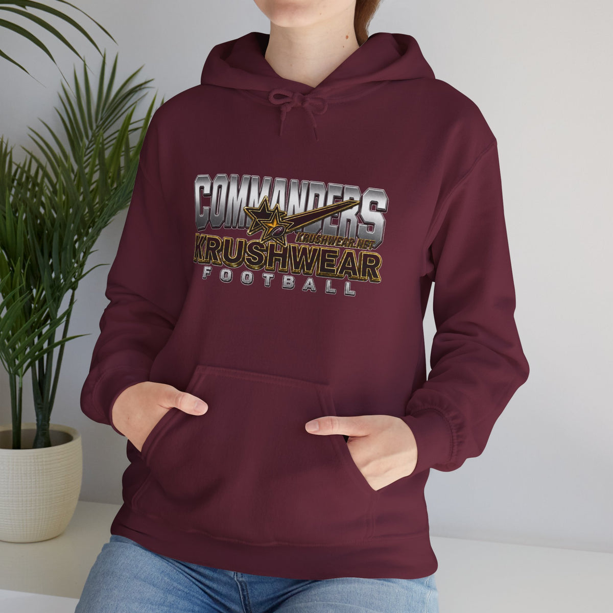 Krushwear Commanders Football Hoodie