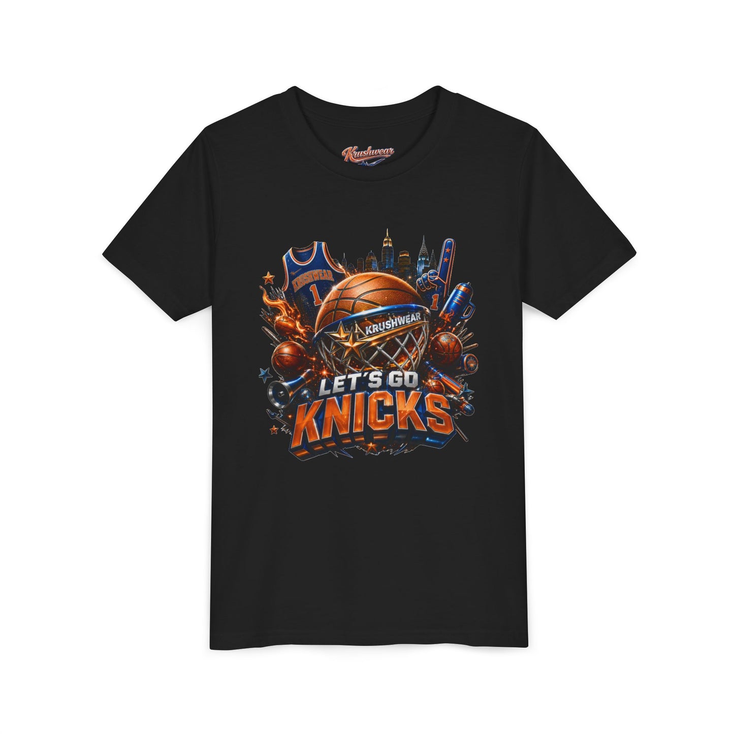 Youth Krushwear Let’s Go Knicks Basketball Tee