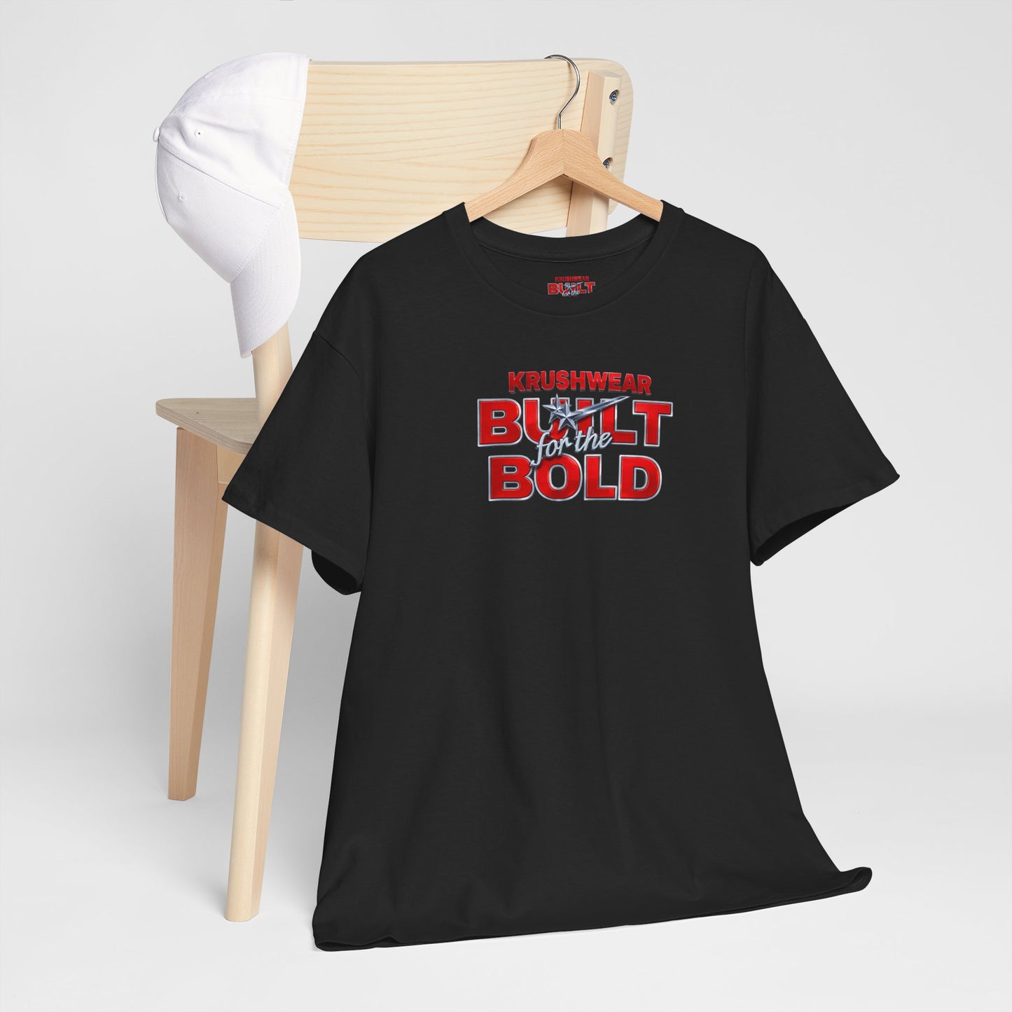 Built Bold T-Shirt — Retro Green & Orange Graphic Tee