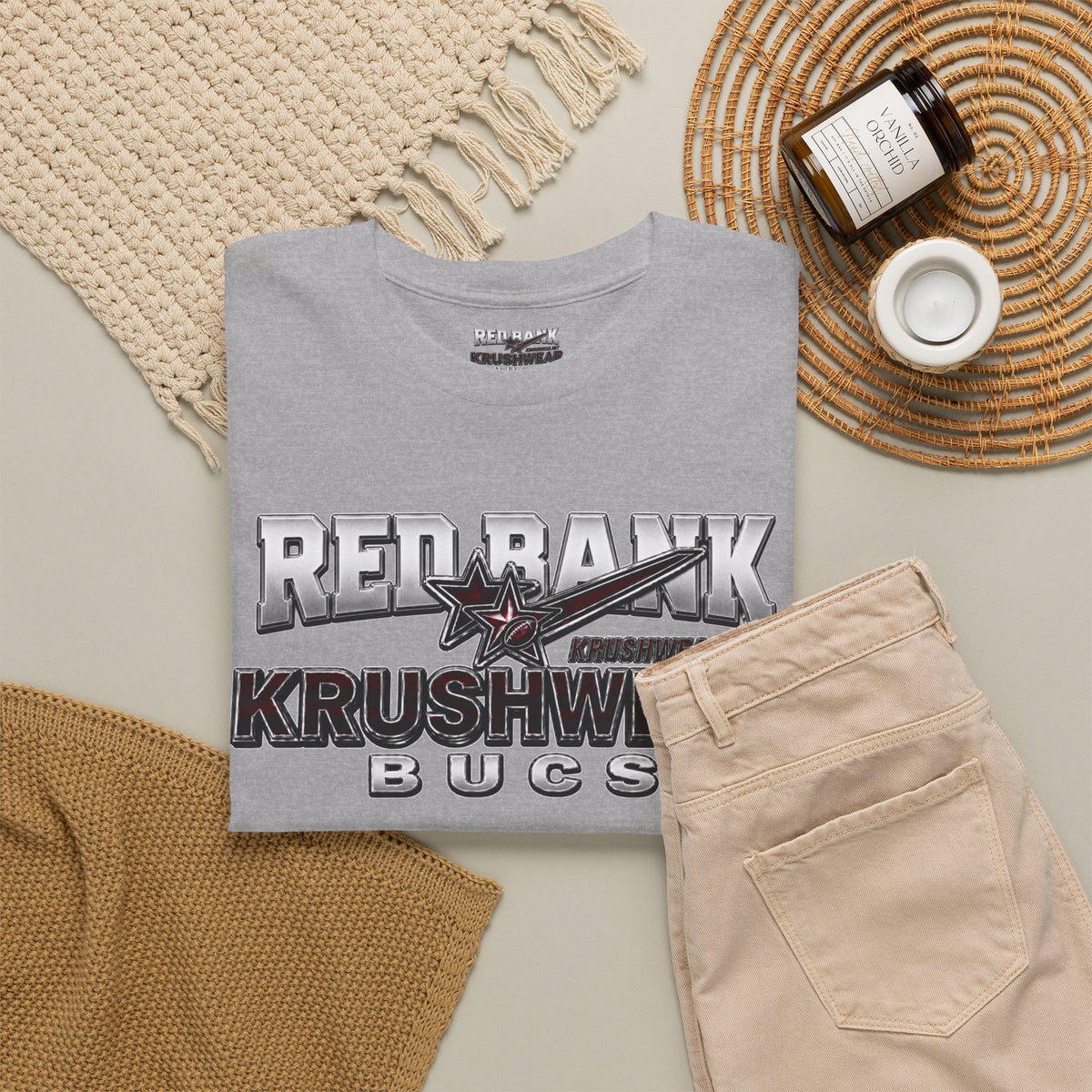 Redbank Krushwear Bucs Tee - Vintage Athletic Logo T-Shirt