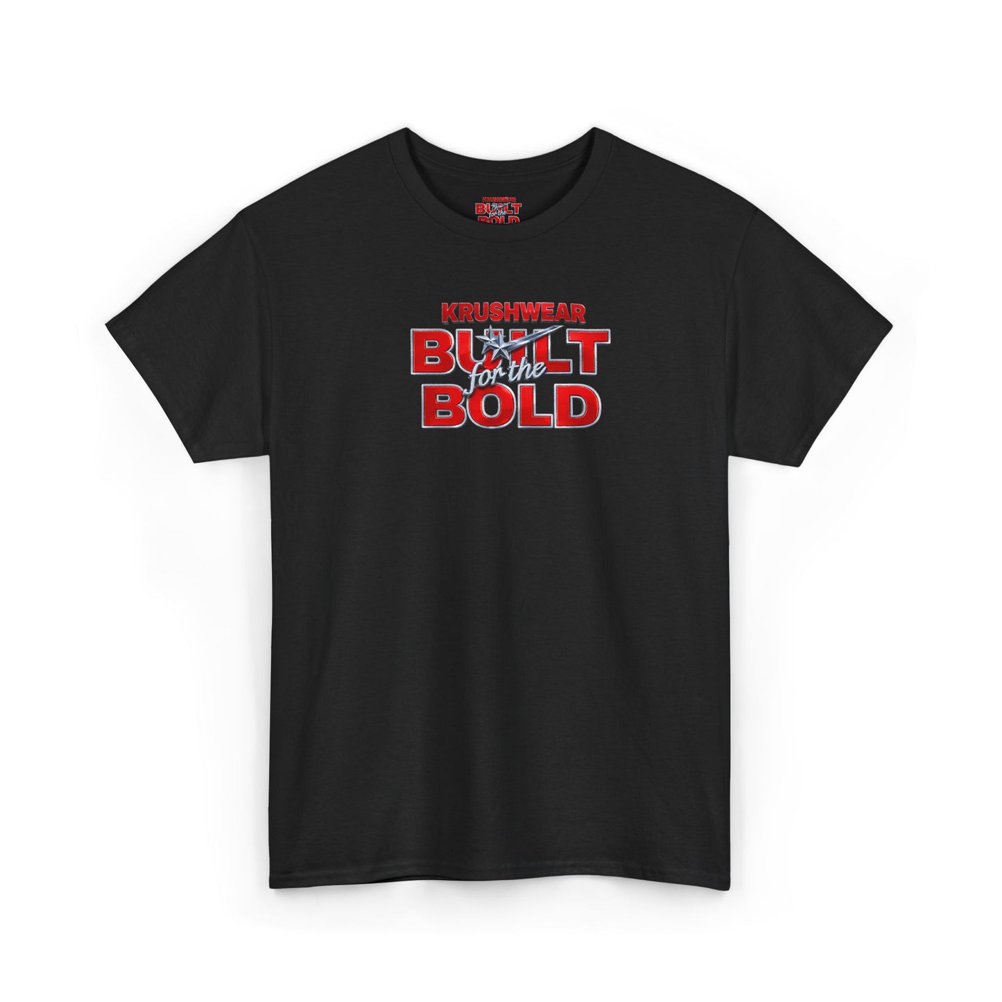 Built Bold T-Shirt — Retro Green & Orange Graphic Tee