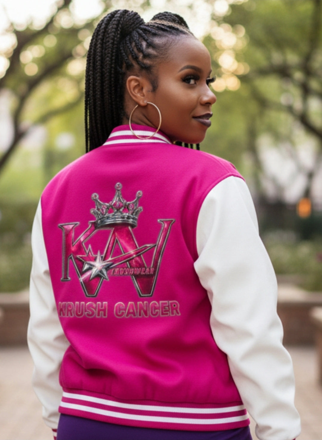 Krushwear KRUSH CANCER Letterman Jacket